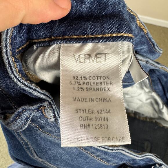 Vervet Slim Skinny Distressed Denim Blue Jeans US Women's 27 - Picture 5 of 8